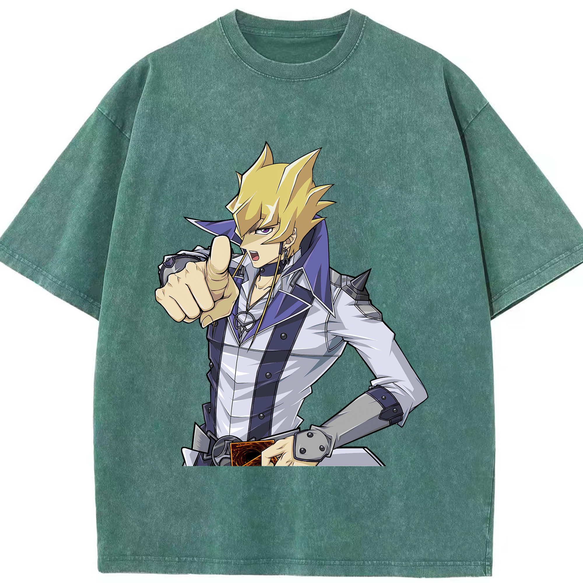 （画像用） 遊☆戯☆王 Yu-Gi-Oh! 綿100% ヴィンテージ風 半袖Tシャツ（フロントプリント）